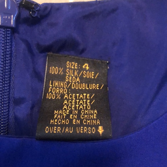 NWT Purple Silk Sheath Dress Liz Claiborne Night SZ 4 - Picture 4 of 4